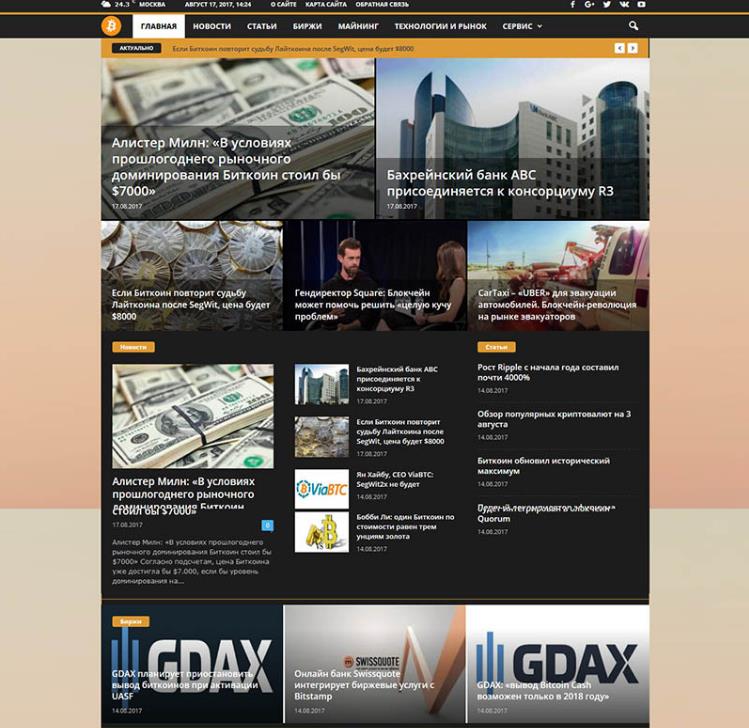 Автонаполняемый новостной финансовый сайт Крипто_0.jpg